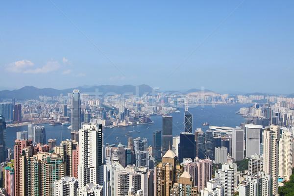 Hong Kong vista cielo oficina edificio Foto stock © kawing921