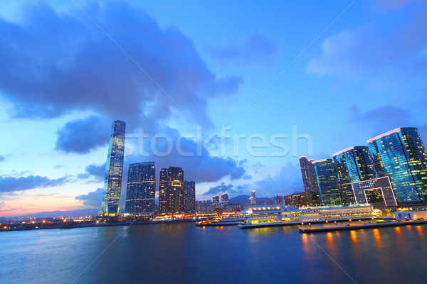 Hong Kong sunset view at Kowloon district Stock photo © kawing921