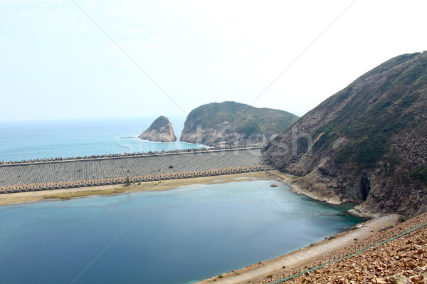 Sea stack and sea cliff along the coast in Hong Kong Stock photo © kawing921