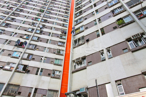 Stock fotó: Hongkong · nyilvános · lakásügy · égbolt · otthon · háttér