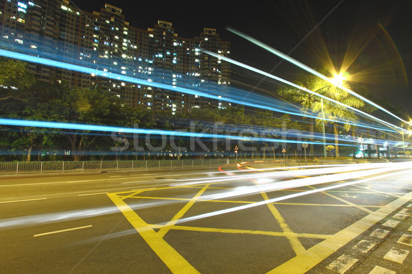Traffic in Hong Kong at night Stock photo © kawing921