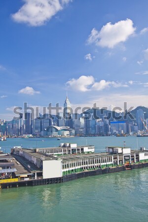 Hong Kong skyline along Victoria Harbour Stock photo © kawing921