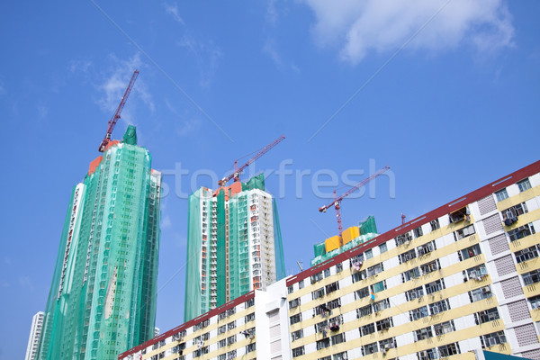 Hong Kong día ciudad construcción red Foto stock © kawing921