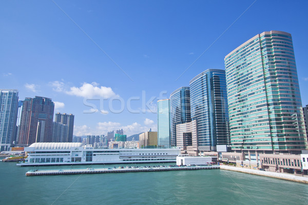 Hong Kong skyline kantoren dag business kantoor Stockfoto © kawing921
