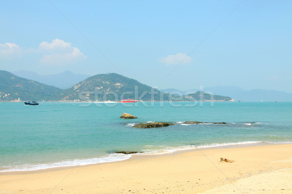 Stockfoto: Strand · Hong · Kong · water · zonsondergang · achtergrond · zomer