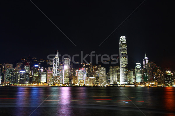 Hong Kong noche negocios oficina edificio ciudad Foto stock © kawing921