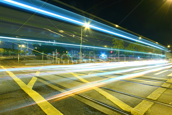 Traffic in Hong Kong at night Stock photo © kawing921