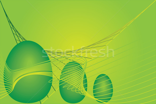 Ostern grünen gelb Ostereier Ei Hintergrund Stock foto © kaycee