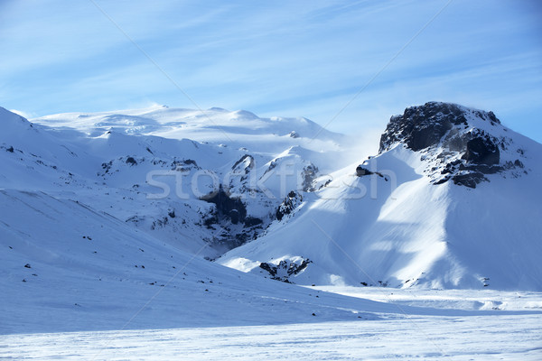Snowy mountain landscape in Iceland Stock photo © kb-photodesign