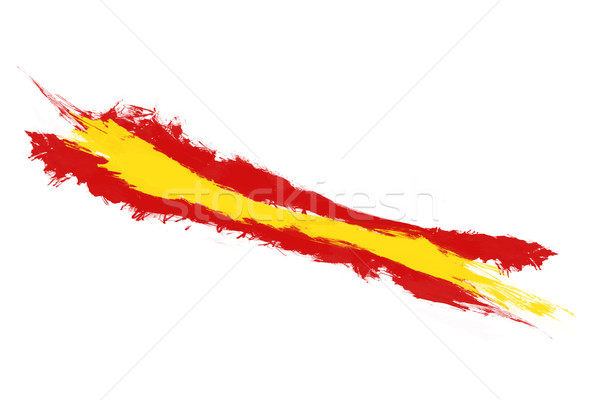 Renkler İspanya boyalı yalıtılmış beyaz bayrak Stok fotoğraf © kb-photodesign