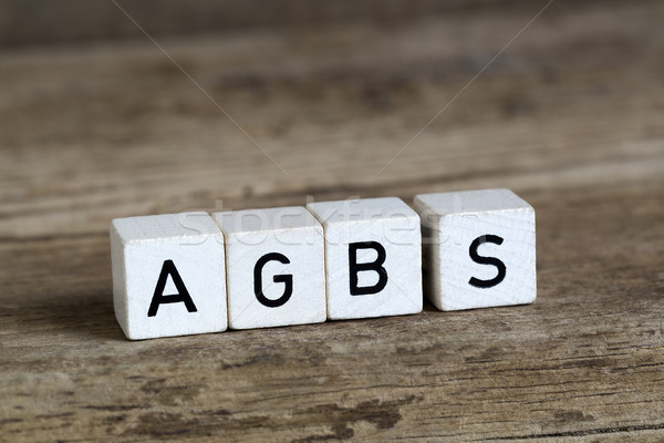 The German word AGBs written in cubes Stock photo © kb-photodesign