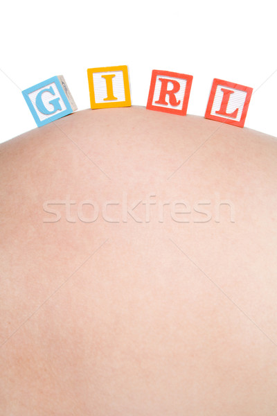 Zdjęcia stock: Ciąży · brzuch · bloków · dziewczyna · baby · kobiet
