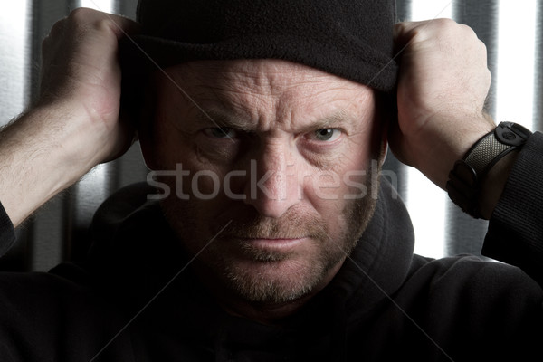 Criminelle homme noir sombre personne [[stock_photo]] © keeweeboy