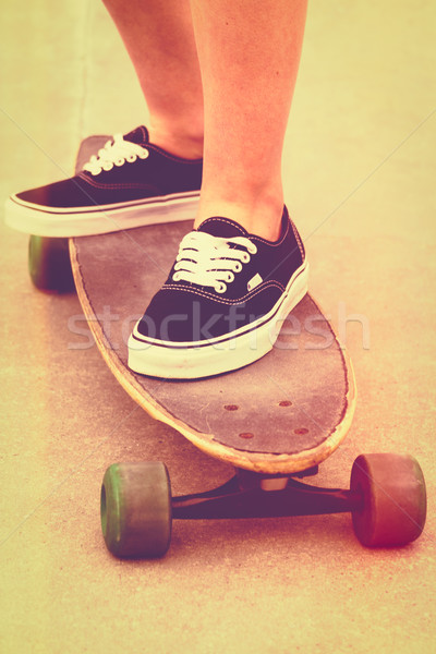Vintage Filter Skateboard Stock photo © keeweeboy