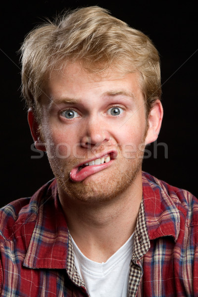 Goofy Face Man Stock photo © keeweeboy