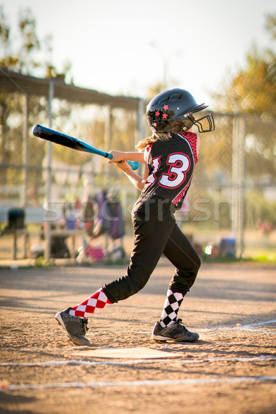 Gyermek játszik baseball softball játék csapat Stock fotó © keeweeboy