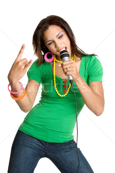 Teenage Girl Singing Stock photo © keeweeboy