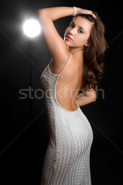 Modă femeie frumos tineri Hispanic model Imagine de stoc © keeweeboy