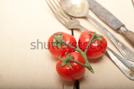 Italienisch grundlegende Pasta Zutaten frischen Kirschtomaten Stock foto © keko64