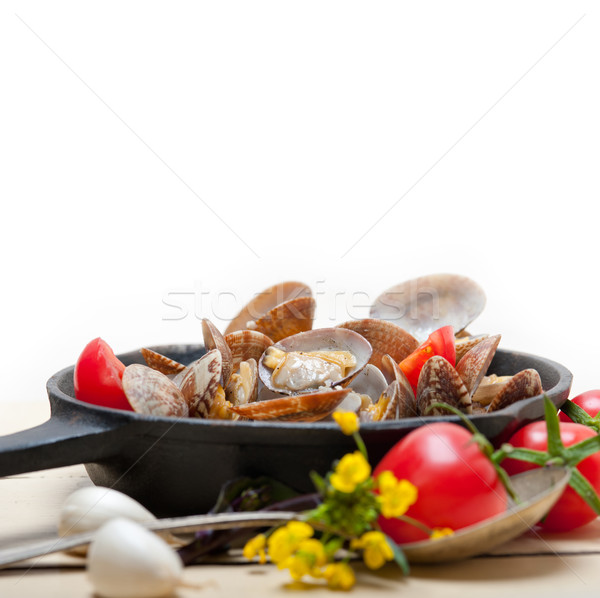 Fraîches fer rustique table en bois mer fond [[stock_photo]] © keko64