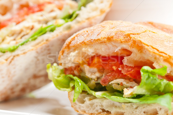Панини сэндвич куриные томатный итальянский продовольствие Сток-фото © keko64