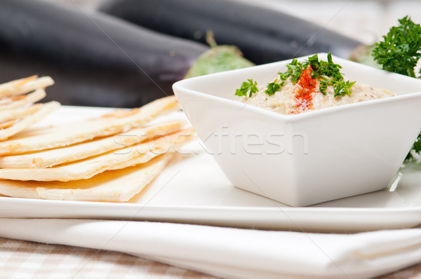 Stock photo: moutabal baba ghanoush eggplant dip