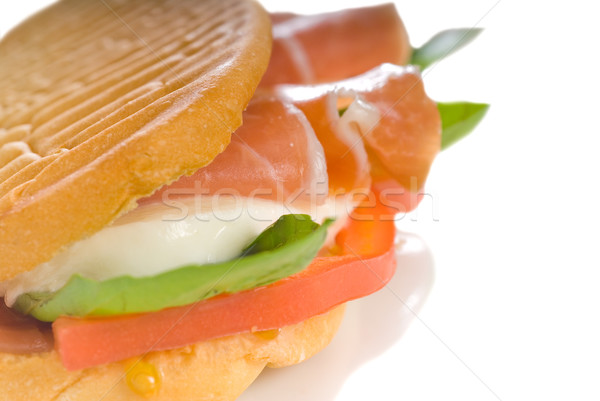 Панини Капрезе ветчиной сэндвич свежие продовольствие Сток-фото © keko64