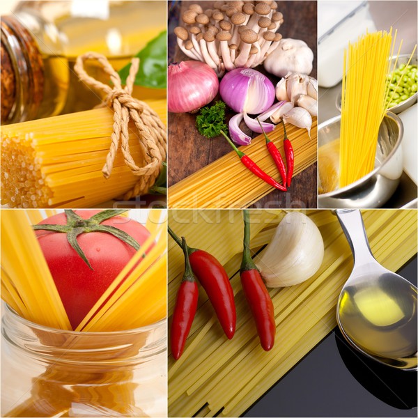 Saine végétarien vegan alimentaire collage blanche [[stock_photo]] © keko64