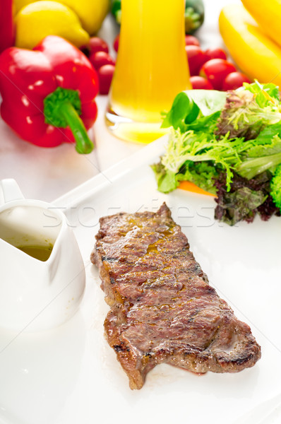 juicy BBQ grilled rib eye ,ribeye steak and vegetables Stock photo © keko64