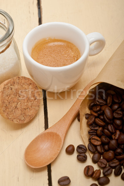 espresso coffee and beans Stock photo © keko64