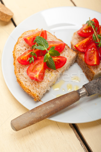 Italian tomato bruschetta Stock photo © keko64