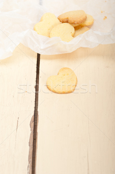 heart shaped shortbread valentine cookies Stock photo © keko64