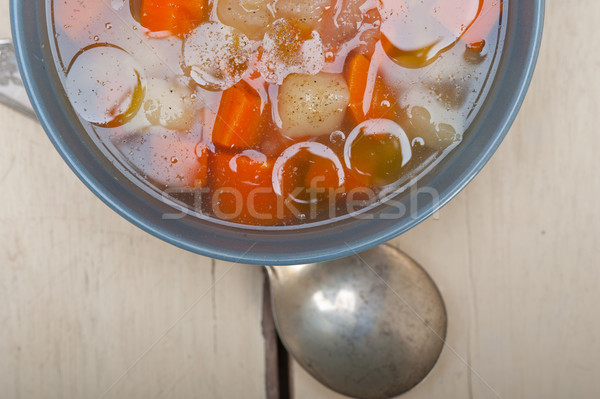 Traditional Italian minestrone soup  Stock photo © keko64