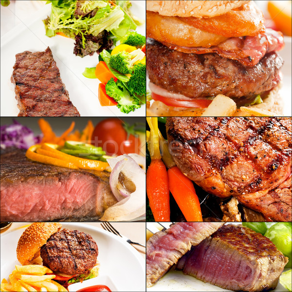 beef dishes collage Stock photo © keko64
