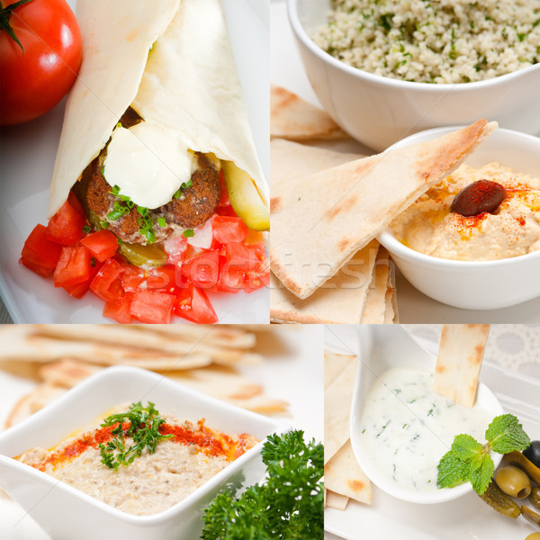 Arab middle east food collection Stock photo © keko64