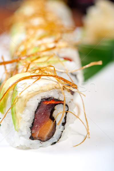 Stok fotoğraf: Taze · sushi · seçim · kombinasyon · makro