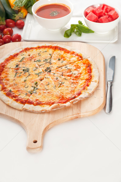 Olasz eredeti vékony pizza leves görögdinnye Stock fotó © keko64