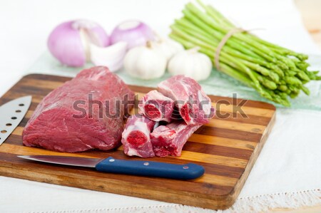 raw beef and pork ribs Stock photo © keko64