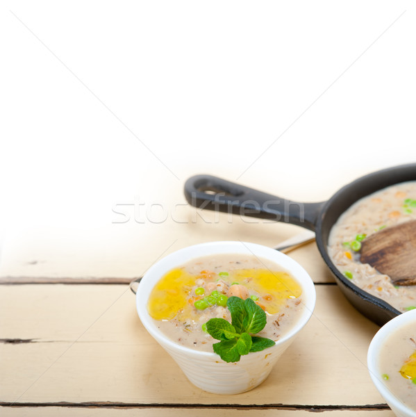 Cebada sopa menta hojas superior Foto stock © keko64