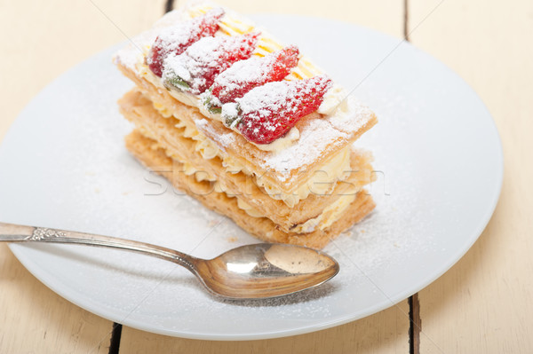 napoleon strawberry cake dessert  Stock photo © keko64