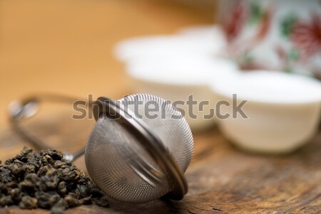 綠色 中國的 茶 集 幹 茶壺 商業照片 © keko64