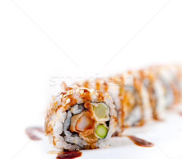 Frischen Sushi Wahl Kombination Sortiment Makro Stock foto © keko64