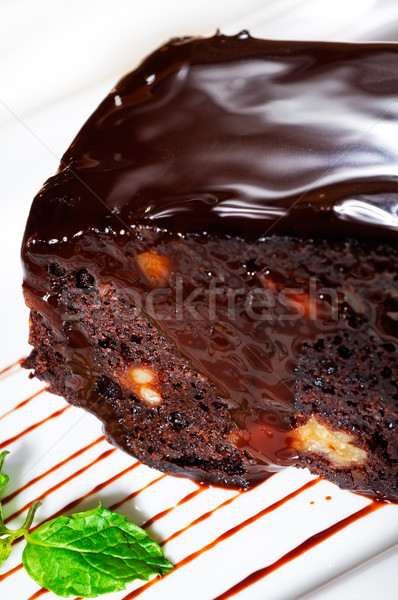 Chocolate bolo fresco delicioso de Foto stock © keko64