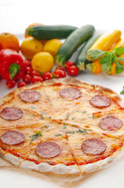 Italian original thin crust  pepperoni pizza Stock photo © keko64