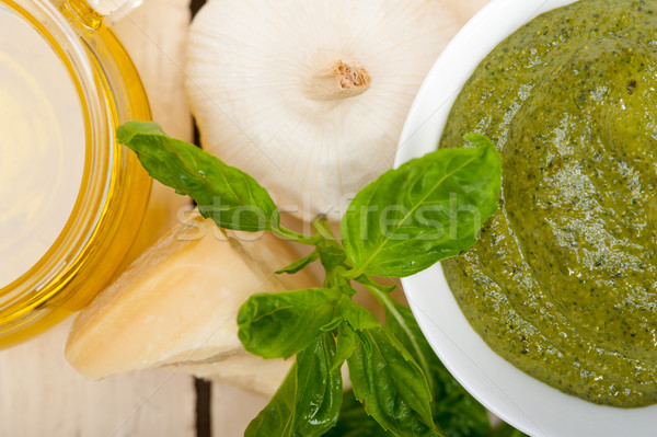 Italian basil pesto sauce ingredients Stock photo © keko64