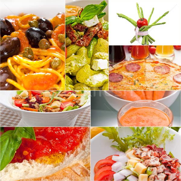 Saine végétarien vegan alimentaire collage blanche [[stock_photo]] © keko64