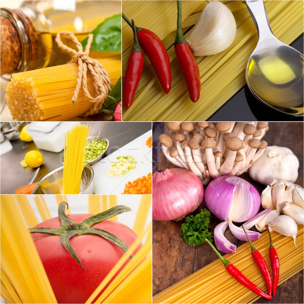 healthy Vegetarian vegan food collage Stock photo © keko64