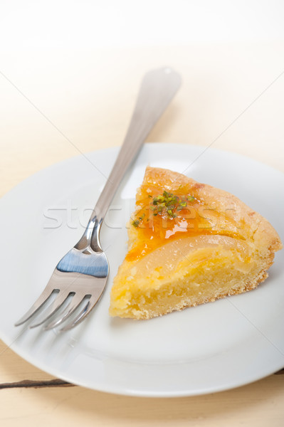 Frischen Birnen pie Dessert Kuchen home Stock foto © keko64