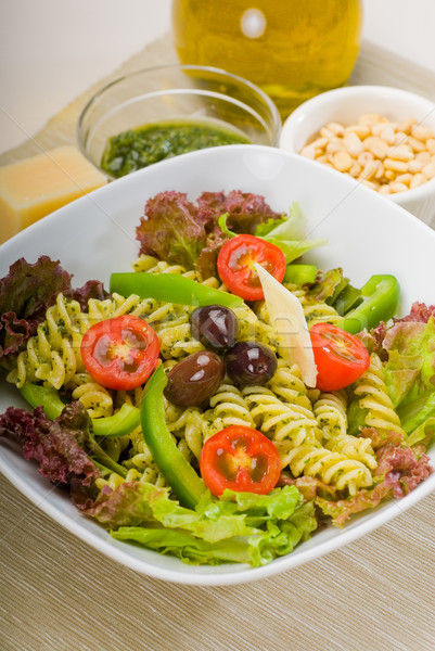 Foto d'archivio: Italiana · pasta · insalata · fresche · sani · fatto · in · casa