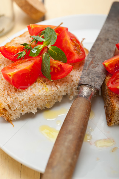 Italian tomato bruschetta Stock photo © keko64